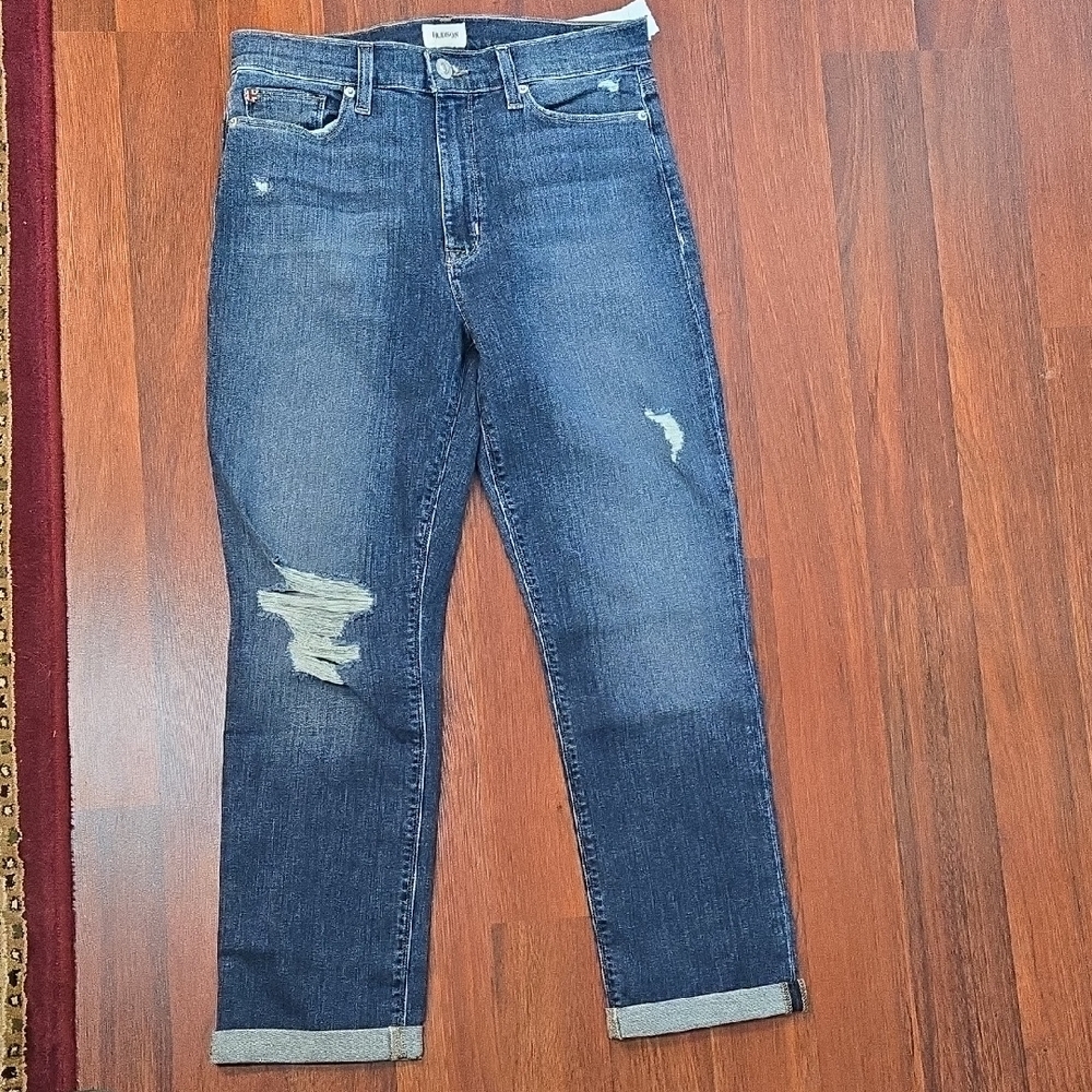Hudson Jeans Women's Dark Blue Straight Cropped Jeans (Blair Style) NWT Size 30